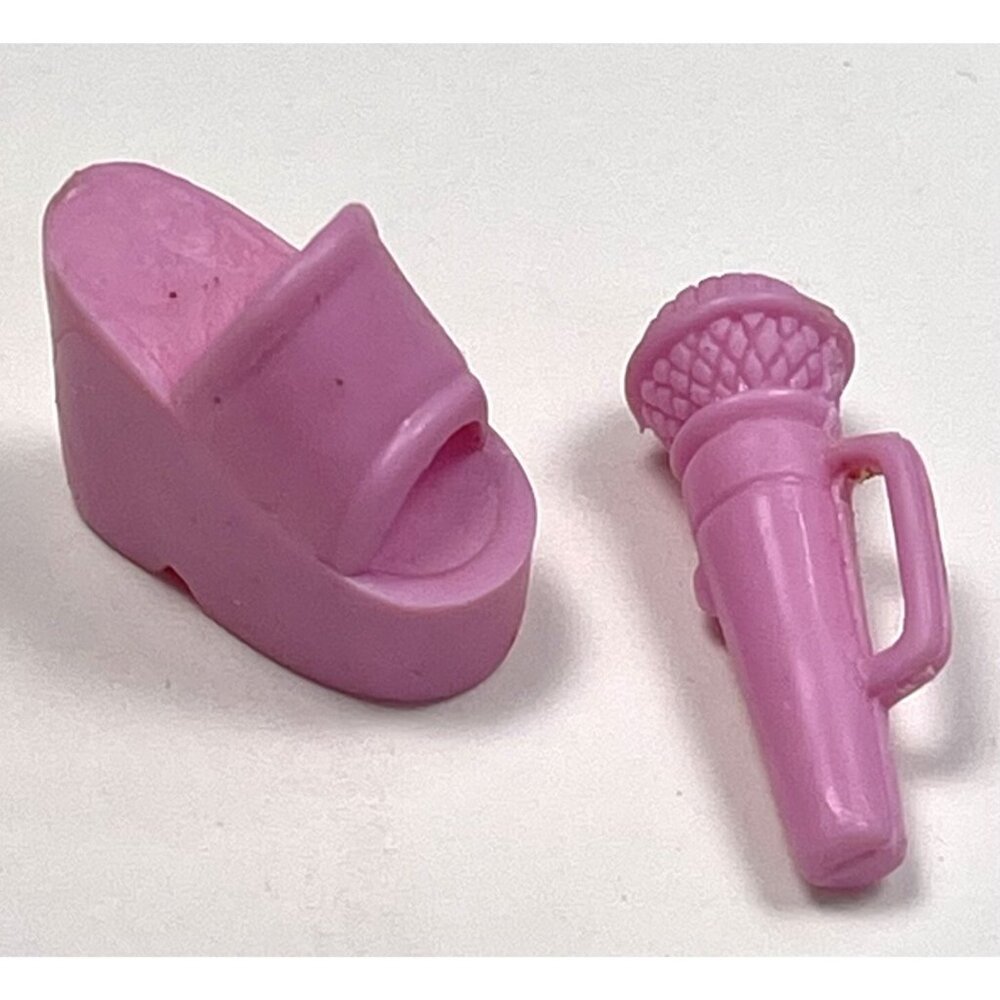 VTG 1997 Spice Girls Baby Spice Doll REPLACEMENT MICROPHONE & Single SHOE Pink